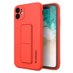 Wozinsky Kickstand Case Silicone With Stand Red iPhone 12 Pro Tok