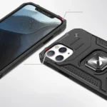 Wozinsky Ring Armor Case For Armored Cover Magnetic Holder Ring Silver iPhone 14 Pro Max Tok