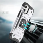 Wozinsky Ring Armor Case For Armored Cover Magnetic Holder Ring Silver iPhone 14 Tok