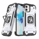 Wozinsky Ring Armor Case For Armored Cover Magnetic Holder Ring Silver iPhone 14 Tok