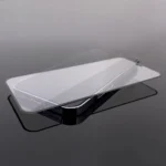 Wozinsky Super Durable Full Screen Tempered Glass With Frame Case Friendly Full Glue Black iPhone 15