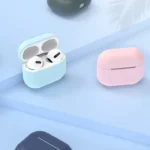 Airpods Pro Silicone Soft Earphone Cover Pink (C) AirPods 1/2 Tok