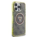 Guess IML 4G Glitter and Triangle Logo MagSafe Brown iPhone 16 Pro Max Tok