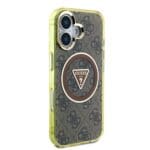 Guess IML 4G Glitter and Triangle Logo MagSafe Brown iPhone 16 Tok