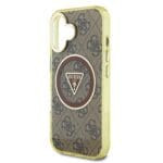 Guess IML 4G Glitter and Triangle Logo MagSafe Brown iPhone 16 Tok