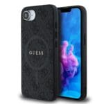 Guess PU Leather 4G Colored Ring MagSafe Black iPhone 16e Tok