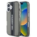 Karl Lagerfeld IML Stripe Logo Black iPhone 16 Tok