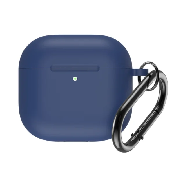 Silicone Case With Carabiner Blue AirPods 4 Tok