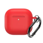 Silicone Case With Carabiner Red AirPods 4 Tok
