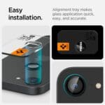 Spigen Optik Pro Glas.Tr ”Ez Fit” Camera Protector 2-Pack Black iPhone 16e