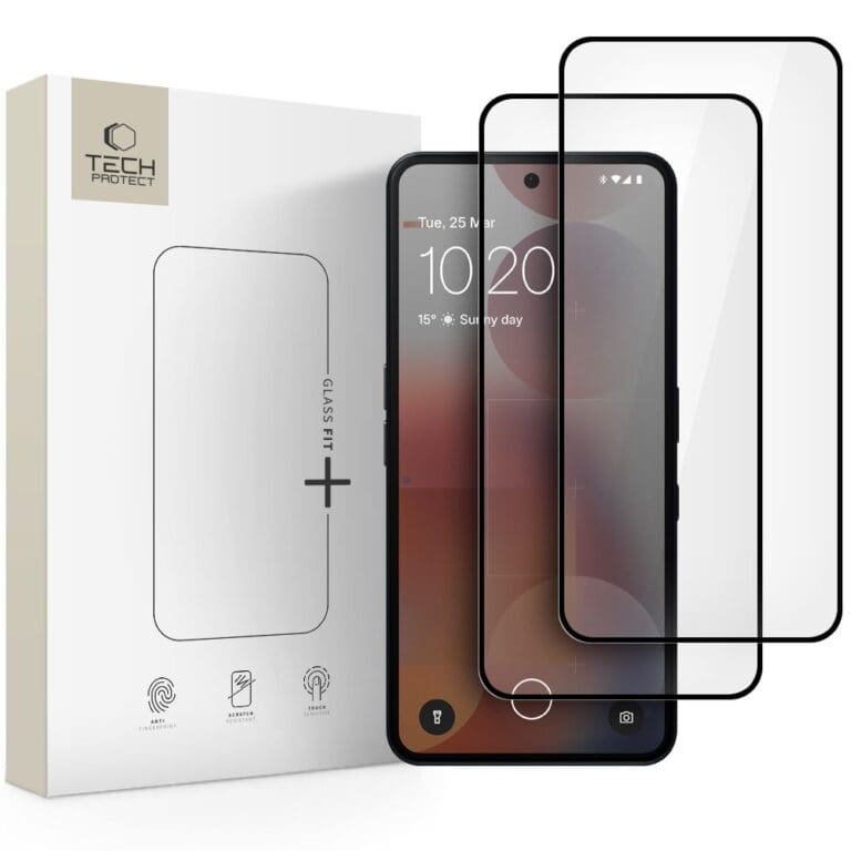 Tech-Protect Glass Fit+ 2-Pack / 3A Pro Black Nothing Phone 3A