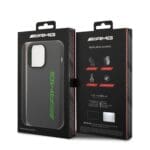 AMG Liquid Silicone Green Logo Grey iPhone 14 Pro Max Tok