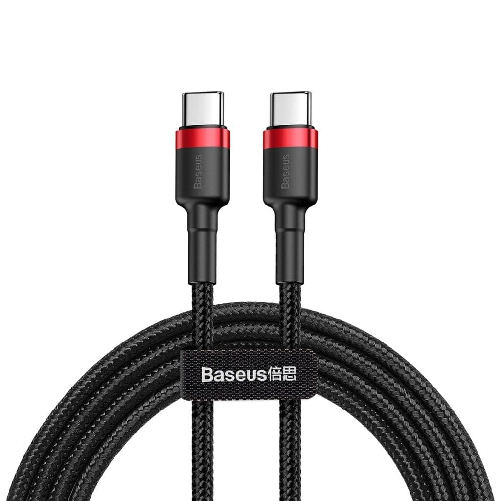 Baseus Cafule Flash Charging Data Cable USB-C USB-C 60W 1m Red/Black