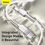 Baseus Cafule Metal Series Data Cable USB-C USB-C 100W 1m White