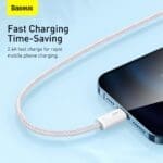 Baseus Dynamic Series Fast Charging Data Cable USB-A Lighting 2.4A 1m White