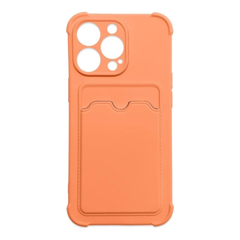 Card Armor Pouch Cover Card Wallet Silicone Armor Cover Air Bag Orange Samsung Galaxy A32 4G Tok