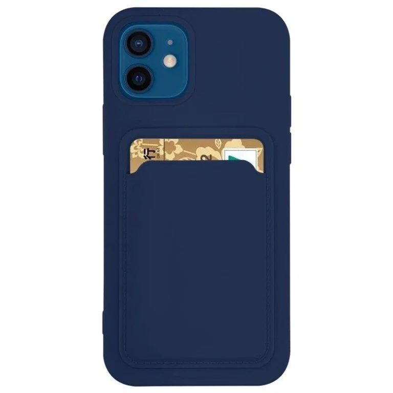Card Silicone Wallet With Card Slot Documents Navy Blue Samsung Galaxy A72 Tok