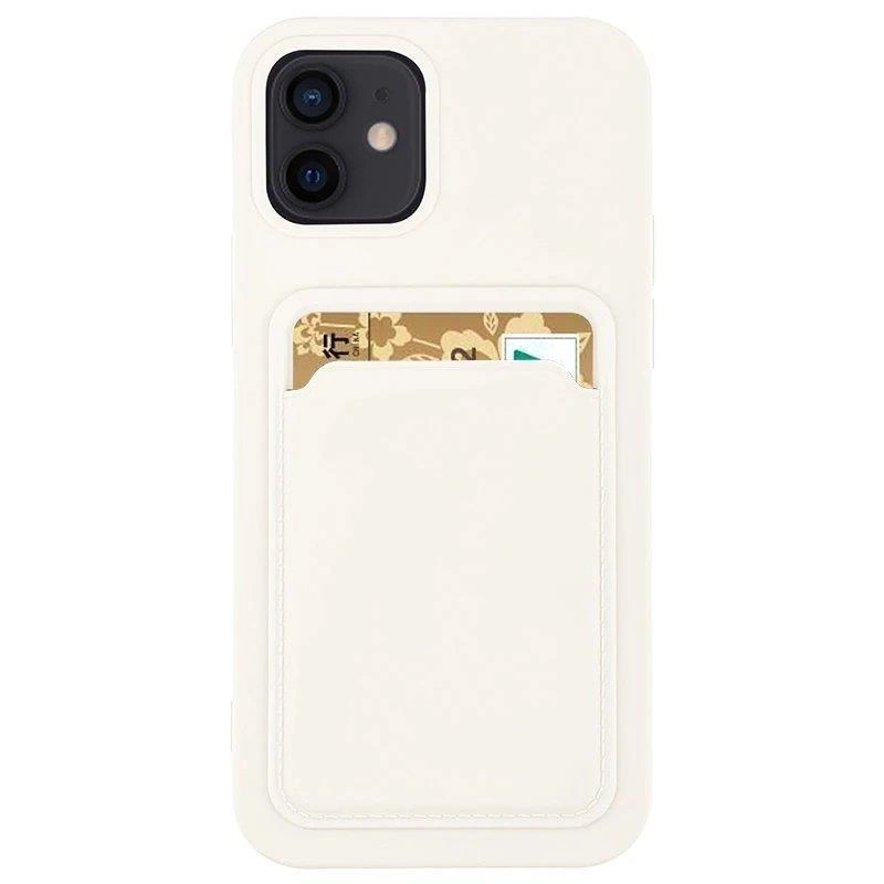 Card Silicone Wallet With Card Slot Documents White Samsung Galaxy A73 Tok