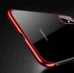 Clear Color Gel TPU Electroplating Frame Cover Blue Samsung Galaxy A72 Tok