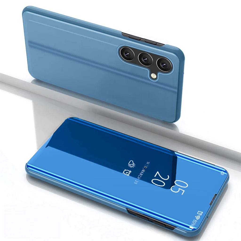 Clear View Cover With Flip Blue Samsung Galaxy S25 Plus Tok