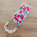 Color Chain Gel Flexible Elastic Cover With A Chain Pendant Multicolour  (2) Samsung Galaxy A12 Tok