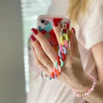 Color Chain Gel Flexible Elastic Cover With A Chain Pendant Multicolour (2) Samsung Galaxy A32 5G Tok