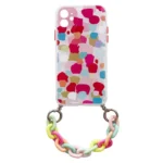 Color Chain Gel Flexible Elastic Cover With A Chain Pendant Multicolour (2) Samsung Galaxy A32 5G Tok