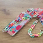 Color Chain Gel Flexible Elastic Cover With A Chain Pendant Multicolour (2) Samsung Galaxy A32 5G Tok