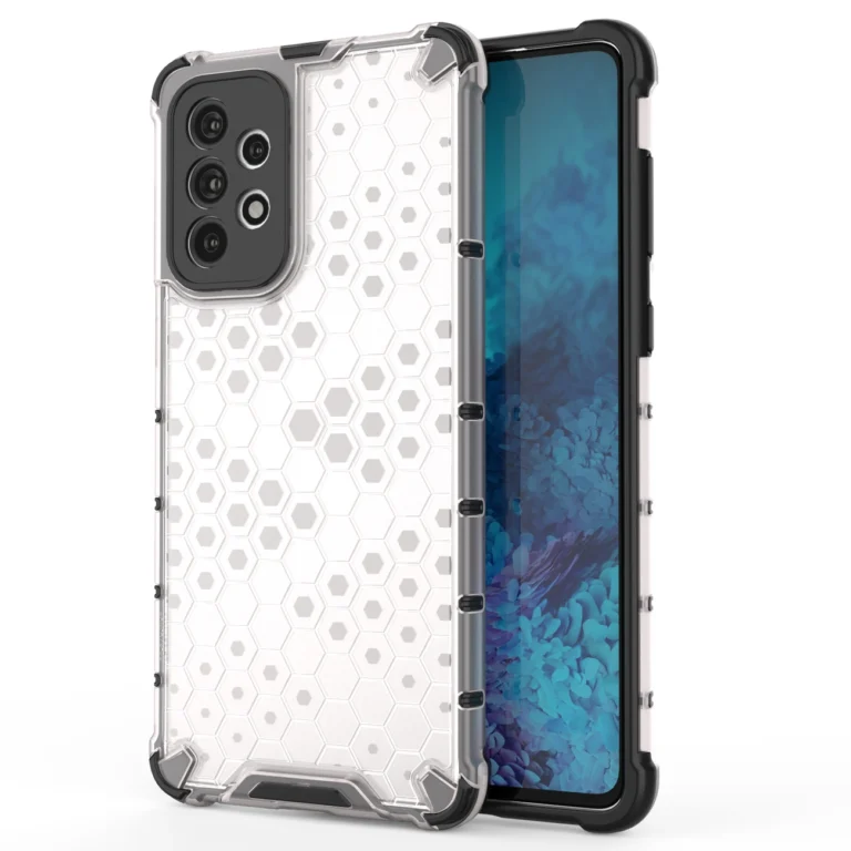 Honeycomb Armored Cover With A Gel Frame Transparent Samsung Galaxy A73 Tok