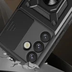 Hybrid Armor Camshield With Camera Cover And Metal Ring Black Samsung Galaxy S25 Plus Tok