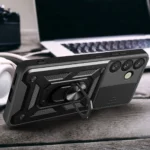 Hybrid Armor Camshield With Camera Cover And Metal Ring Black Samsung Galaxy S25 Plus Tok