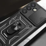 Hybrid Armor Camshield With Camera Cover And Metal Ring Black Samsung Galaxy S25 Tok