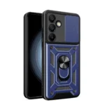 Hybrid Armor Camshield With Camera Cover And Metal Ring Blue Samsung Galaxy S24 Fe Tok