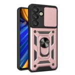 Hybrid Armor Camshield With Camera Cover And Metal Ring Pink Samsung Galaxy S25 Tok