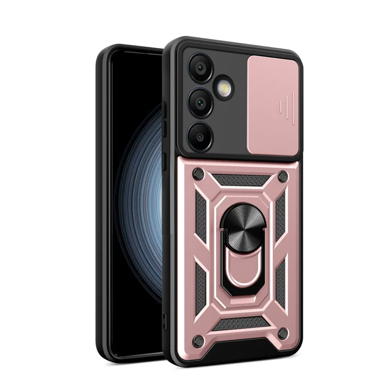 Hybrid Armor Camshield With Stand And Camera Cover Pink Samsung Galaxy A26 5G Tok