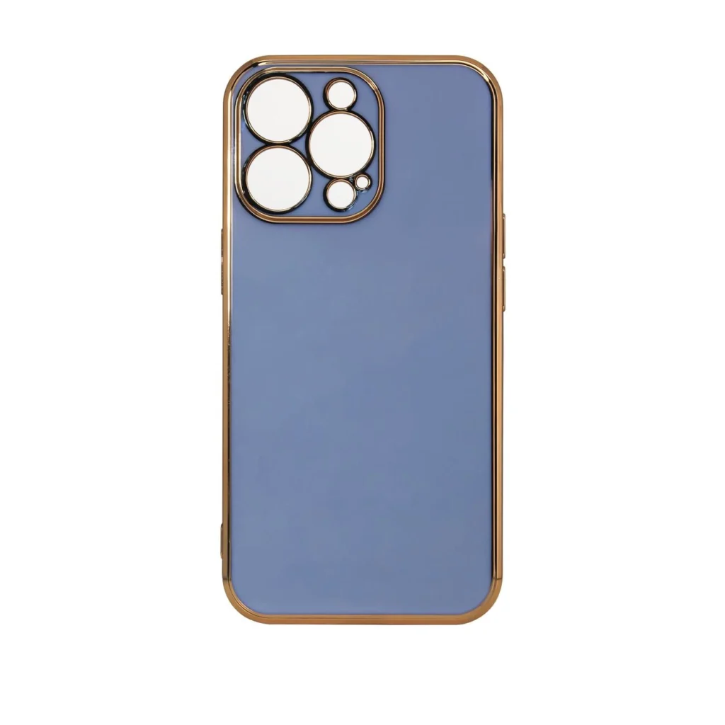 Lighting Color Gold Frame Gel Cover Blue Samsung Galaxy A12 Tok