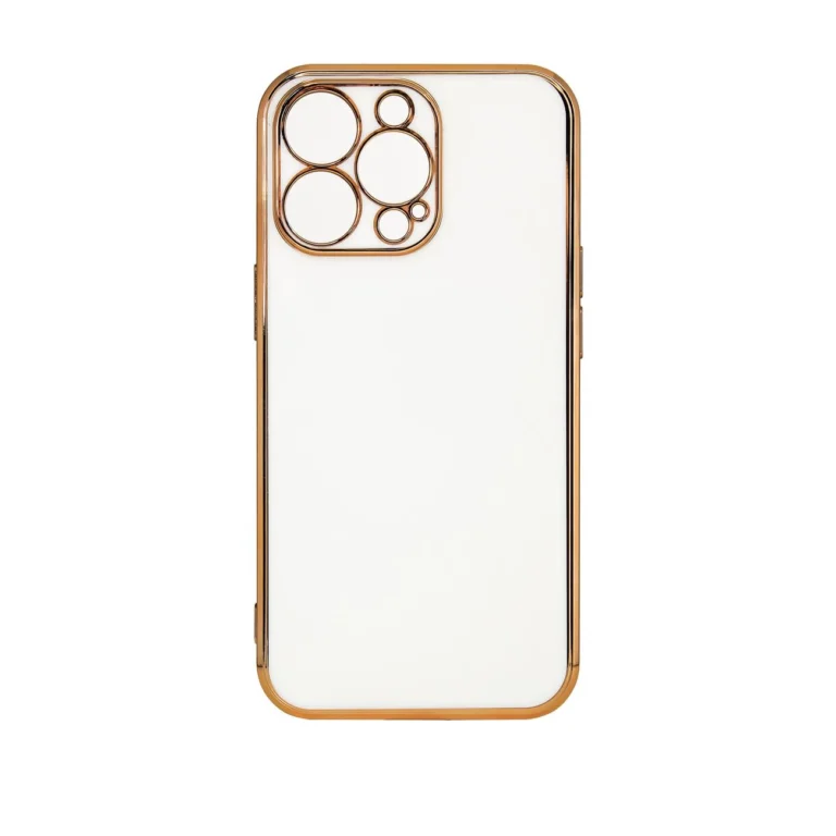Lighting Color Gold Frame Gel Cover White Samsung Galaxy A12 Tok