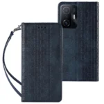 Magnet Strap Pouch Wallet + Mini Lanyard Pendant Blue Samsung Galaxy A12 Tok