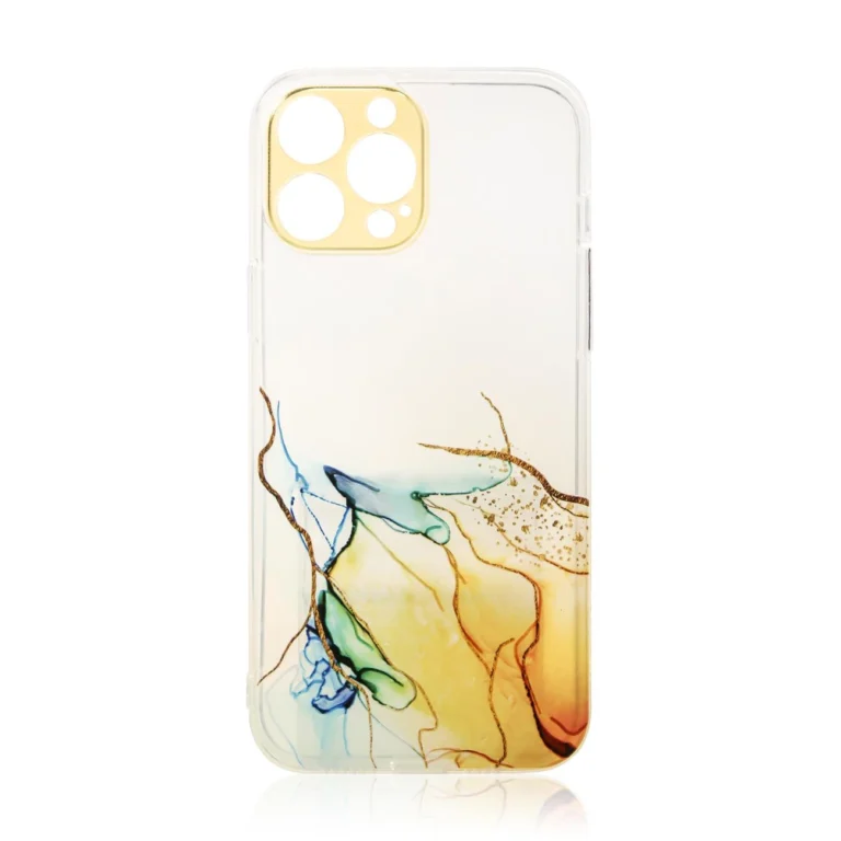 Marble Cover Gel Cover Orange Marble Samsung Galaxy A12 Tok
