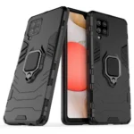 Ring Armor Kickstand Tough Rugged Cover Black Samsung Galaxy A42 5G Tok