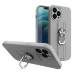 Ring Silicone With Finger Grip And Stand Silver Samsung Galaxy A72 Tok