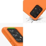 Silicone Soft Flexible Rubber Cover Black Samsung Galaxy A22 4G Tok