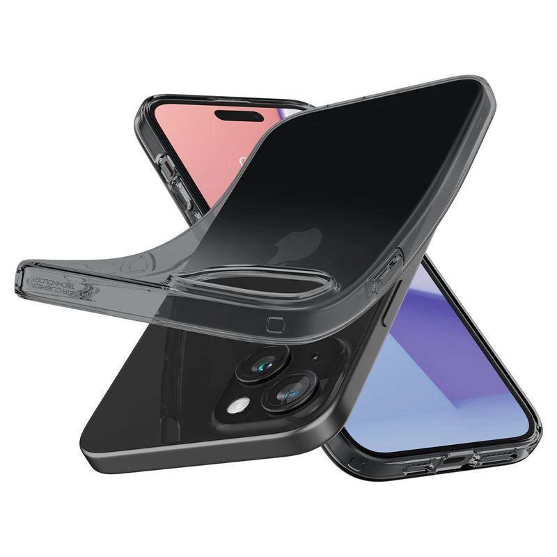 Spigen Crystal Flex Gray-Transparent iPhone 15 Plus Tok