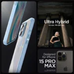 Spigen Crystal Hybrid Clear Blue iPhone 15 Pro Max Tok