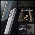 Spigen Crystal Hybrid Clear iPhone 15 Pro Tok