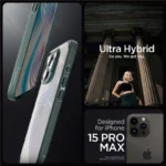 Spigen Ultra Hybrid Dark Green iPhone 15 Pro Max Tok