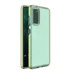 Spring Clear TPU Gel Protective Cover With Colorful Frame Yellow Samsung Galaxy A72 Tok