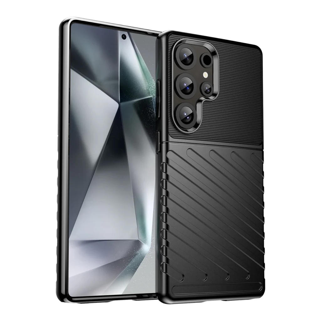 Thunder Silicone Armored Black Samsung Galaxy S25 Ultra Tok