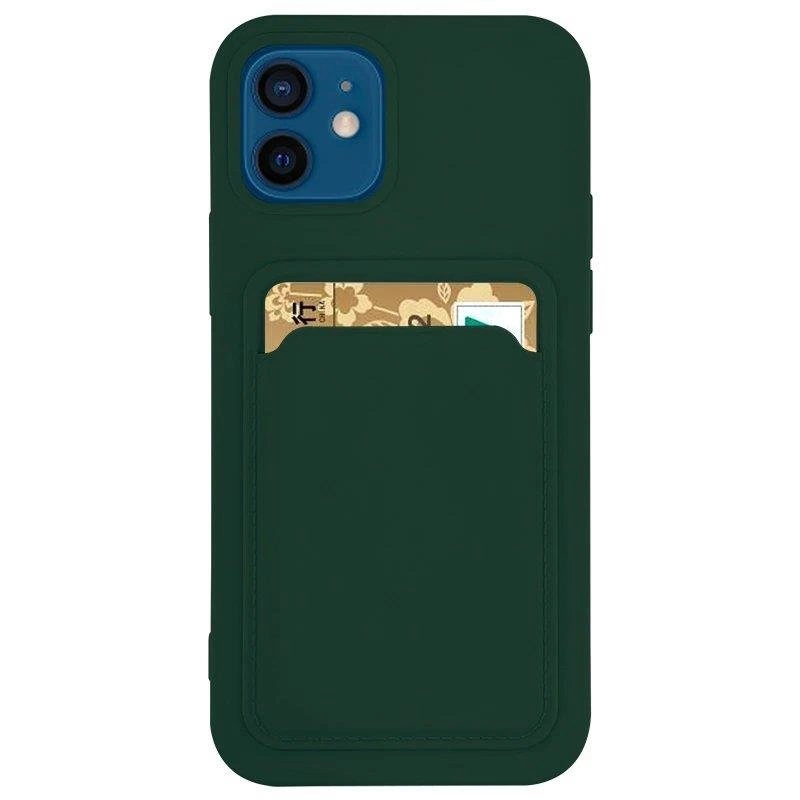 Card Silicone Wallet With Card Slot Documents Dark Green Samsung Galaxy S21 Plus Tok