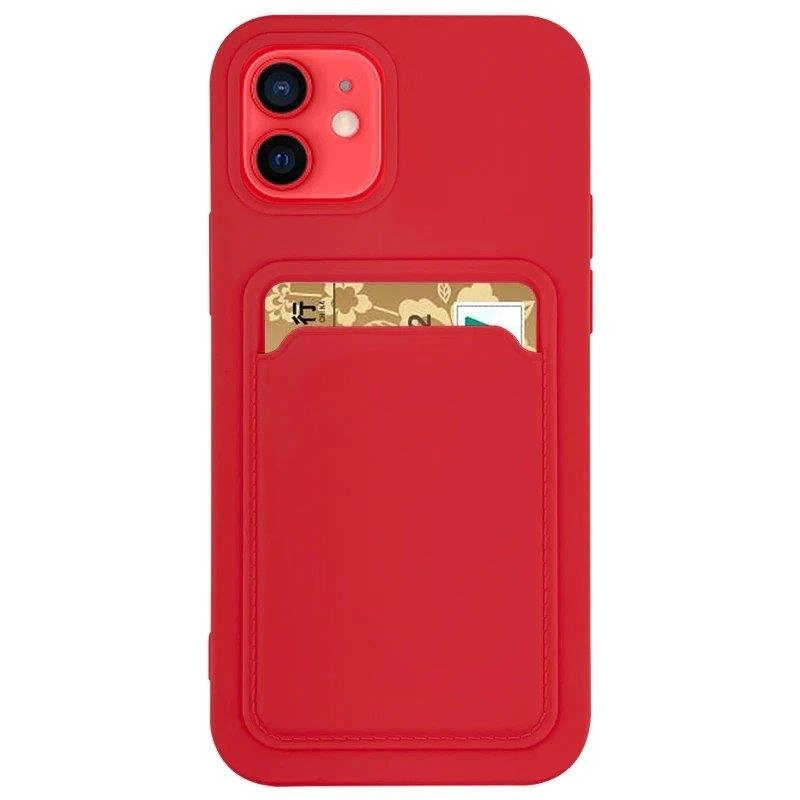 Card Silicone Wallet With Card Slot Documents Red Samsung Galaxy S21 Plus Tok